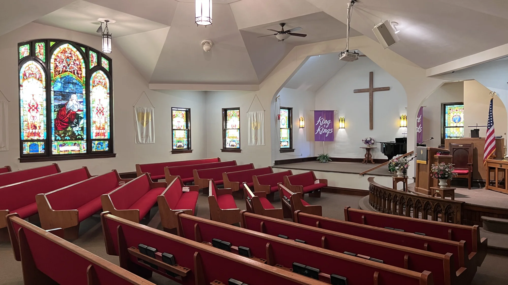 Inside view of church